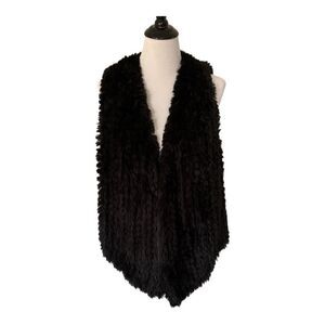 Miami Faux Fur Black Vest size S